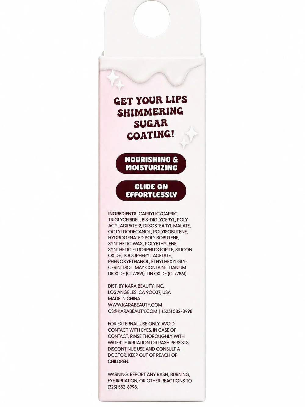 Kara Beauty Sugarcoat Shimmer Lip Balm Berry Gumdrop 01 Hydrating Lip Balm NIB